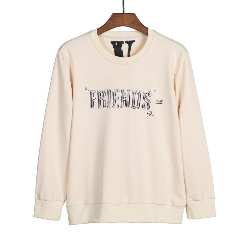 Vlone Sweatshirts Autumn/Winter Metal Big V Letter Crew Neck