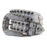 Hip-hop punk rhinestone belt decorative cross