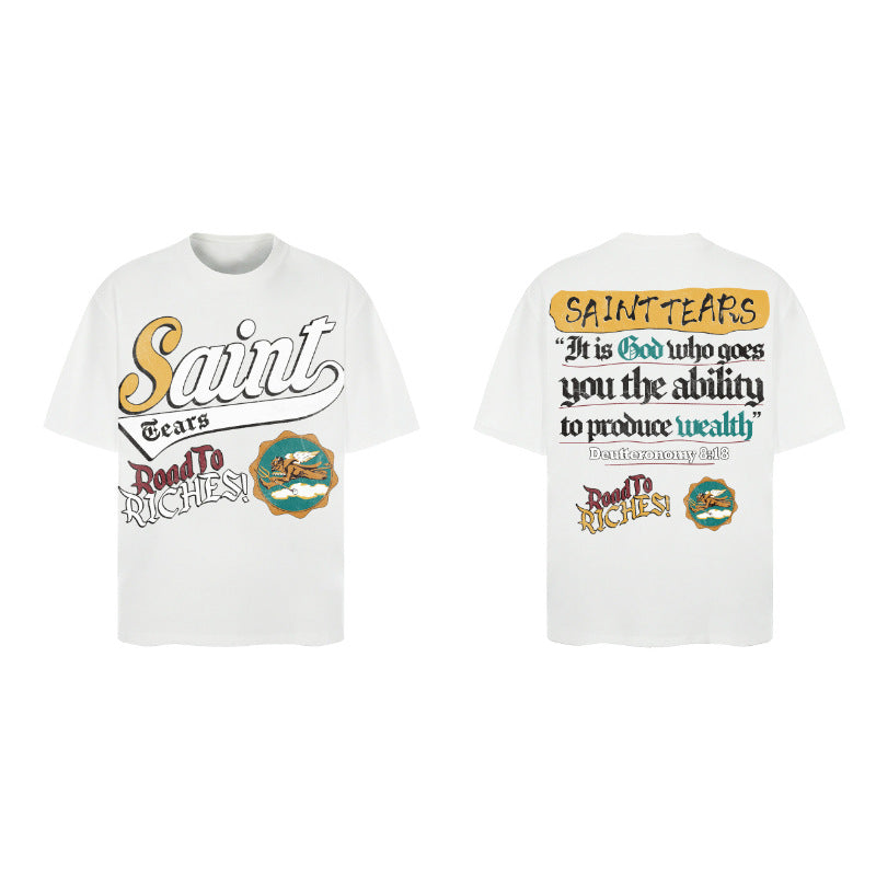 Men Vintage T-Shirts Saint Michael Tee "Road to Riches"