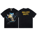 Gallery Dept T-Shirt Letter Pattern Washed Old Short Sleeve T-Shirt