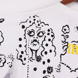 Denim Tears Shirt Full Graffiti Print Short Sleeve T-Shirt