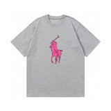 Ralph Lauren T Shirts Cotton Label Short Sleeve Solid Color