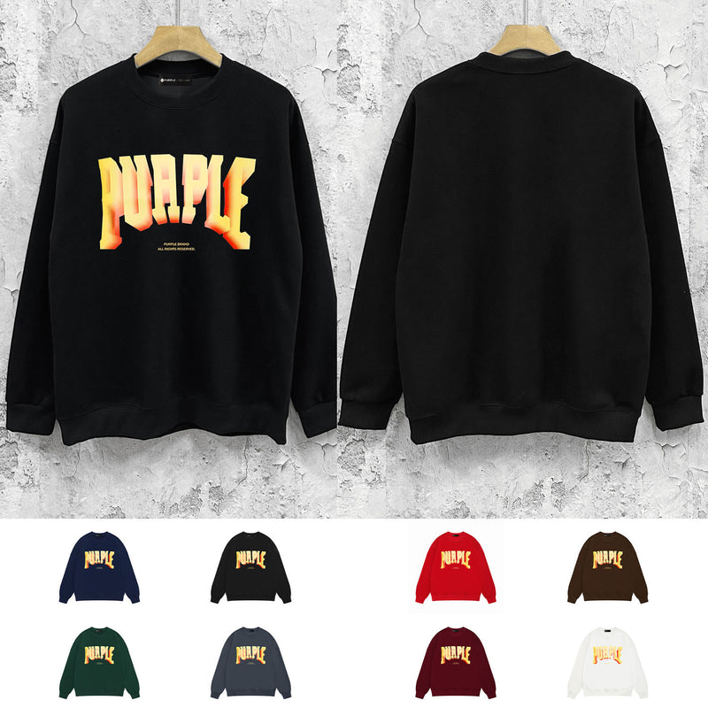 Purple Brand Sweatshirt Loose Crew Neck Sweater