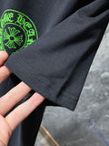 CHH Chrome Hearts T Shirts Fluorescent Green Classic Big Horseshoe Short Sleeve T-shirt