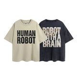 Gallery Dept T Shirts Summer Short Sleeve T-shirt Gallery Dept Washed and Worn Men and Women Loose