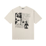 ERD T Shirts Cartoon Print Loose-Fitting Casual T-shirt Men