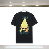 Casablanca T Shirts Autumn/Winter Painted Printed Short Sleeve T-Shirts