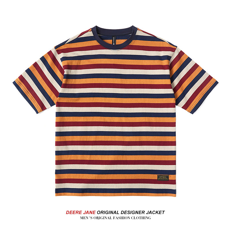 Men T-shirt Summer Cotton Short Sleeve T-shirt Loose