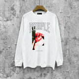 Purple Brand Long Sleeve T-Shirt Fashion Loose Long Sleeve Top