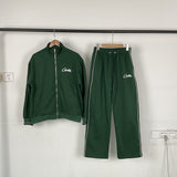 Corteiz Jacket & Pants 2 piece set  Fleece Zipper Jacket Casual