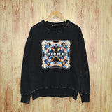 Purple Brand Distressed Sweatshirt Retro Vintage Crew Neck Sweater