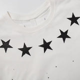 Chh Chrome Hearts T Shirts  Star Hot Diamond Short-sleeved T-shirt