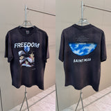 Mens Vintage T-Shirts "Space Battleship Yamato" Animation Saint Michael Tee