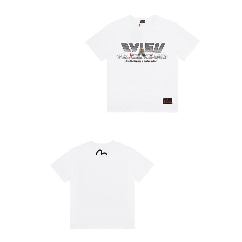 Evisu T Shirts Loose Versatile Casual T Shirts