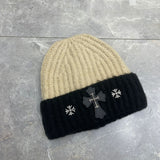 Chh Chrome Heart Beanie Cross Knitted Hat Warm Couple Cold Hat Windproof Ear Protectors