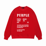 Purple Brand Sweatshirt Loose Crew Neck Sweater