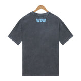 Who Decided War T Shirts Who Decided War Washing Water Old Alphabet Printed Short Sleeves