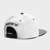 Trendy flat brimmed hat mesh breathable quick-drying adjustable