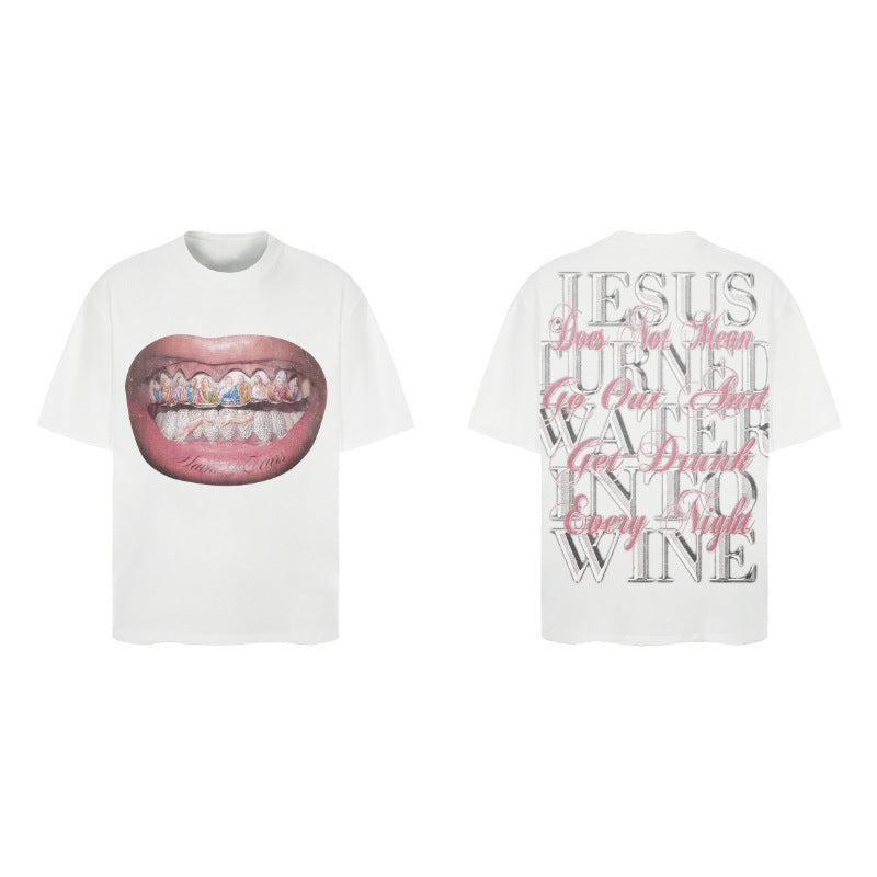 Men Vintage T-Shirts Saint Michael Tee "Jesus Turned Water Into Wine"