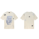 Who Decided War T Shirts Who Decided War Printed Short Sleeve Washing Water Old Loose Casual T-Shirts
