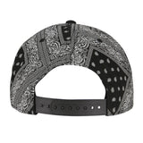 Trendy flat brimmed hat cashew pattern sun shade