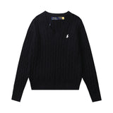 Ralph Lauren Knitted sweaters Vintage V-neck twisted embroidered wool bottomed knitted sweater