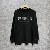 Purple Brand Long Sleeve T-Shirt Fashion Loose Long Sleeve Top