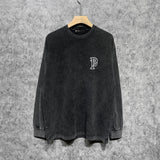 Purple Brand Distressed Long Sleeve Shirt Fashion Distressed Loose Long-sleeved Top