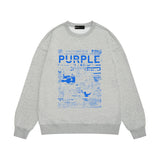 Purple Brand Sweatshirt Loose Crew Neck Sweater