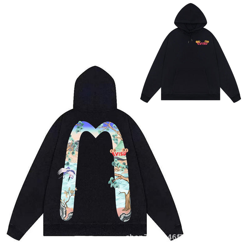 Evisu Hoodie Fushen hooded sweater autumn winter