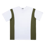 C.e t shirts patchwork color block round neck pullover short sleeve men and women