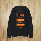Purple Brand Distressed Hoodie Fashion Old Loose Hooded Sweater