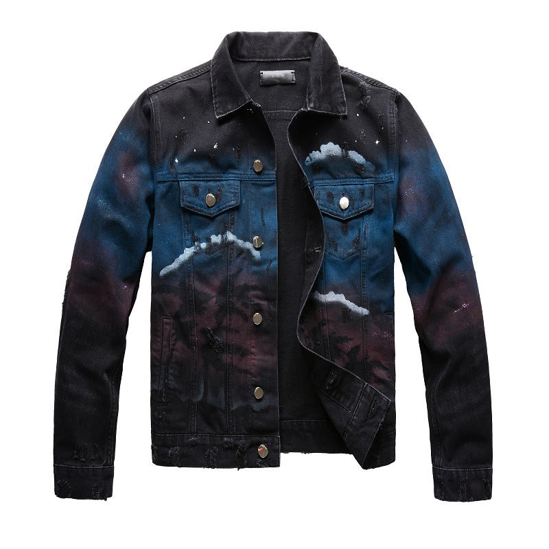 Amiri Jacket Fashion Brand Personality Slim Fit Denim Jacket
