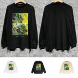 Purple Brand Long Sleeve T-Shirt Fashion Loose Long Sleeve Top