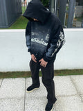 Hellstar Hoodie Retro Distressed Graffiti Loose Fleece-lined