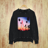 Purple Brand Distressed Sweatshirt Retro Vintage Crew Neck Sweater