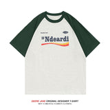 Men T-Shirts Summer Patchwork Short-Sleeved T-shirt Men's All-Matching