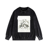 Purple Brand Distressed Sweatshirt Retro Vintage Crew Neck Sweater