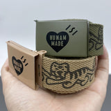 Human Made Belt Love Metal Snap Tiger