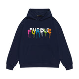 Purple Brand Hoodie Fashion Loose Hooded Sweater