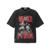 Men Vintage T-Shirts Saint "Mike Tyson" Boxing Champion Washed Distressed T-Shirts