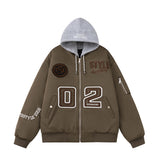 Men Vintage Jackets Baseball Collar Cotton Jacket Casual Warm Baseball Jacket Padded Cotton