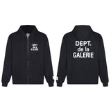 Gallery Dept Hoodie Alphabet Slogan Cardigan Hooded Sweater