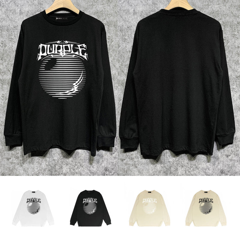 Purple Brand Long Sleeve T-Shirt Fashion Loose Long Sleeve Top