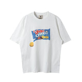 Men Vintage T-Shirts Vintage Old Short Sleeve Cartoon Print T-Shirt Vintage Casual