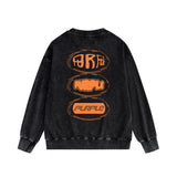 Purple Brand Distressed Sweatshirt Retro Vintage Crew Neck Sweater