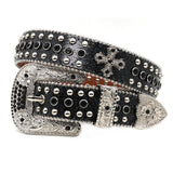 Hip-hop punk rhinestone belt punk style