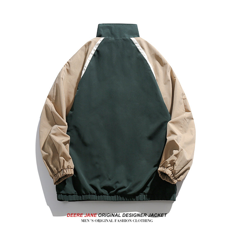 Men Jacket Spring Stitching Jacket Men Loose Sports and Leisure