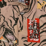 GUILTYPARTIES TIGER Shirts Tiger Totem Skull Long Sleeve Shirt