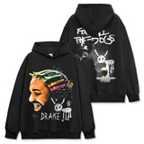 Drake Hoodie Double Sided Printed Short Sleeve